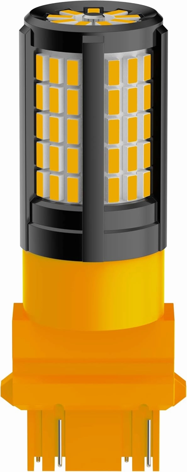 Alla Lighting 4014-84 SMD T25 3156 3157 LED Bulbs, Amber Yellow Turn Signal Lights 3157A 3457 NAK 4157 3057 3757NAK 5702NAK Super Bright Blinker Lamps Replacement