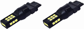 Alla Lighting T25 3121 3157 White LED Bulbs Xtreme Super Bright 3021 3057 3457 3157 LED Bulb 3035 21-SMD 6000K Xenon LED 3157 Bulb for Turn Signal Backup Lights Reverse DRL Brake Stop Tail Light