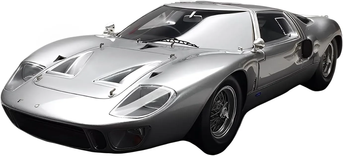 Alloy Resin Car Vehicle Model Fit for Ford GT40 1966 1 18 Supercar Racing Resin Limited Simulation Car Model Collection Ornaments Silver Festive Deluxe Gift