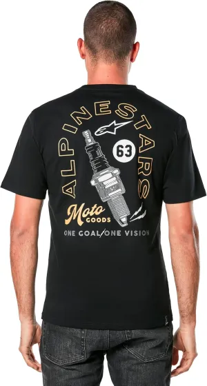 Alpinestars 1214-73146-10-L: Sparky Csf Tee Black Lg
