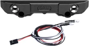 Aluminum 7075 Alloy Rear Bumper with LED Lights for Traxxas 1/16 Mini Maxx 4WD RTR Brushless Monster Truck 107154-1 Upgrades - Black