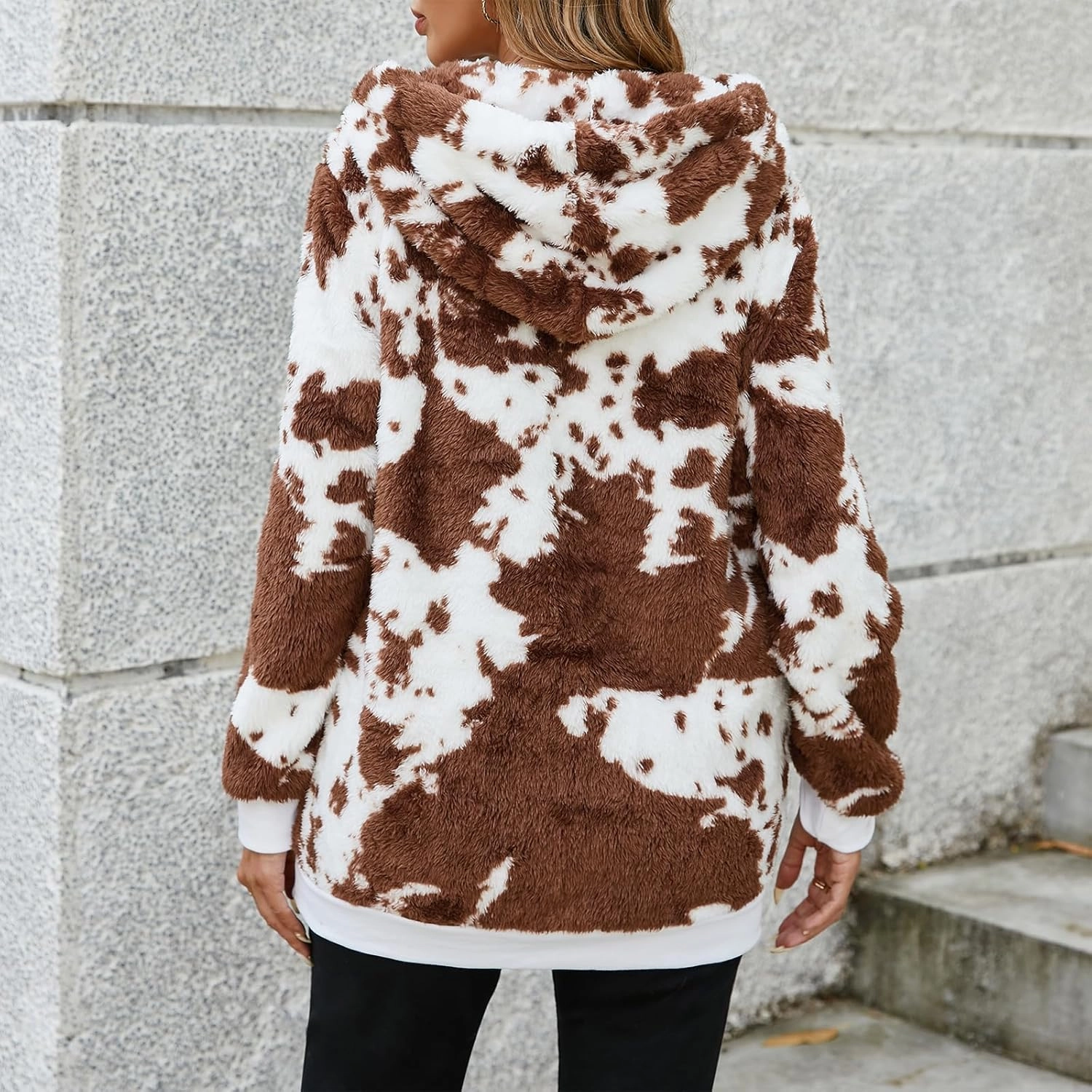 American Trends Womens Athletic Fuzzy Hoodies Sherpa Pullover Hoodie for Women Zip Oversized Plush Hoodie with Pockets