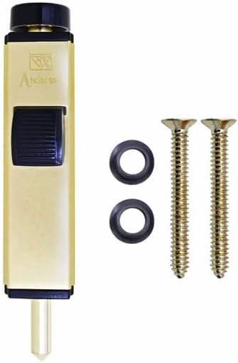 Andersen Auxiliary Foot Bolt Lock for Frenchwood Gliding Door - Bright Brass