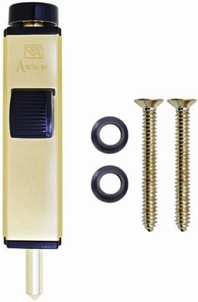 Andersen Auxiliary Foot Bolt Lock for Frenchwood Gliding Door - Bright Brass