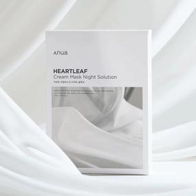 ANUA - Heartleaf Cream Mask Night Solution Pack (Set of 10) | soothing, anti-acne, moisturizing, hydrating, sensitive skin, barrier strengthening