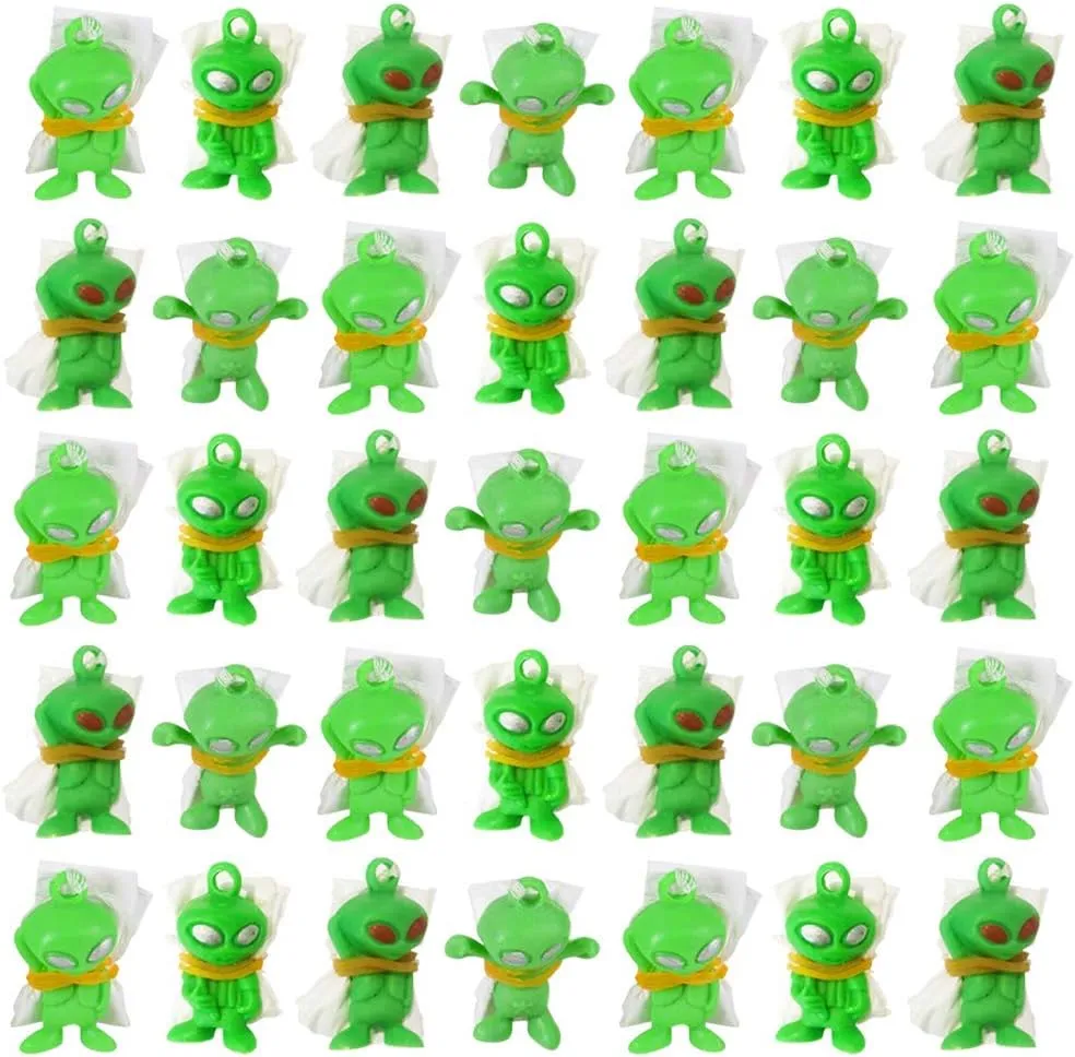 ArtCreativity Alien Paratroopers with Parachutes, Bulk Pack of 144, Durable Plastic Guys Playset, Fun Parachute Party Favors, Goody Bag Stuffers, for Boys and Girls