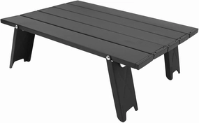 Asixxsix Portable Camping Table, Aluminum Folding Beach Table with Retractable Legs and Carry Bag, 25kg Weight Capacity for Camping, Hiking, Outdoor, Picnic, 15.7x11.0in