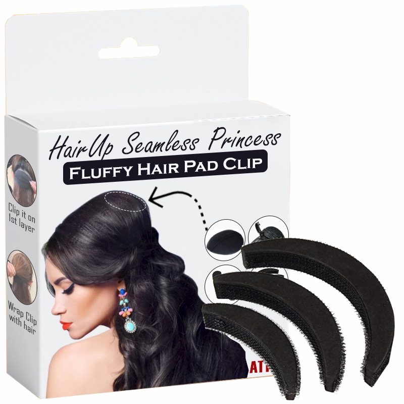ATTDX 2 HairUp Seamless Princess Fluffy Hair Pad Clip