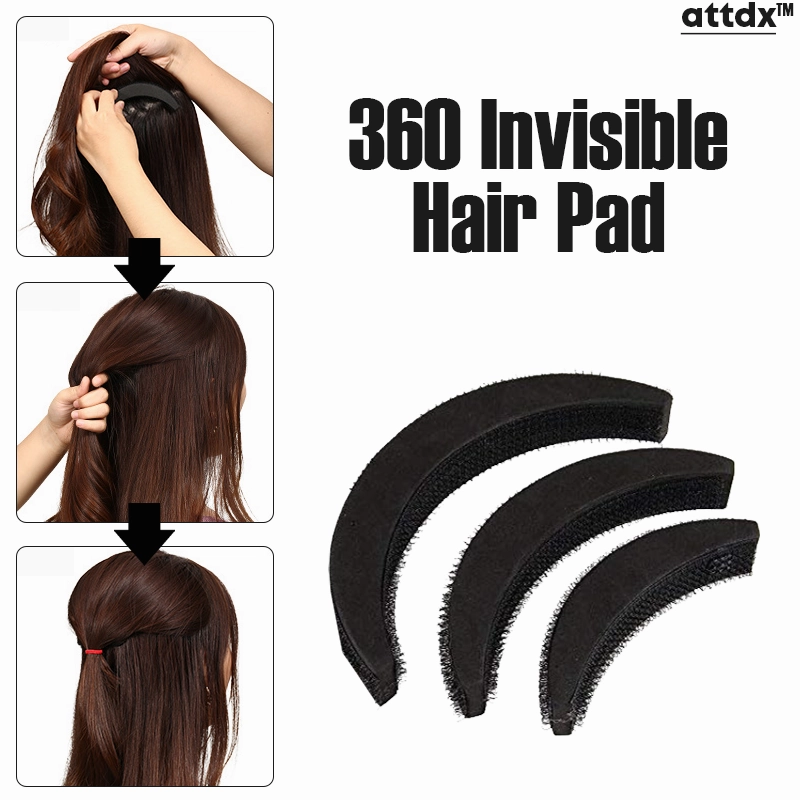 ATTDX HairUp Seamless Princess Fluffy Hair Pad Clip