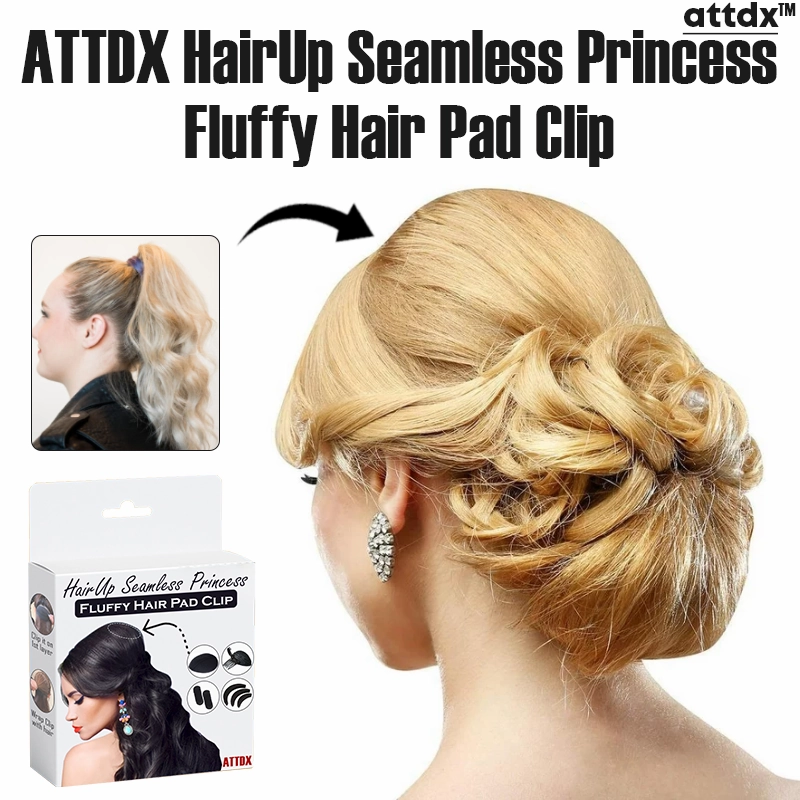 ATTDX HairUp Seamless Princess Fluffy Hair Pad Clip