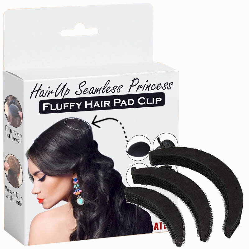 ATTDX HairUp Seamless Princess Fluffy Hair Pad Clip