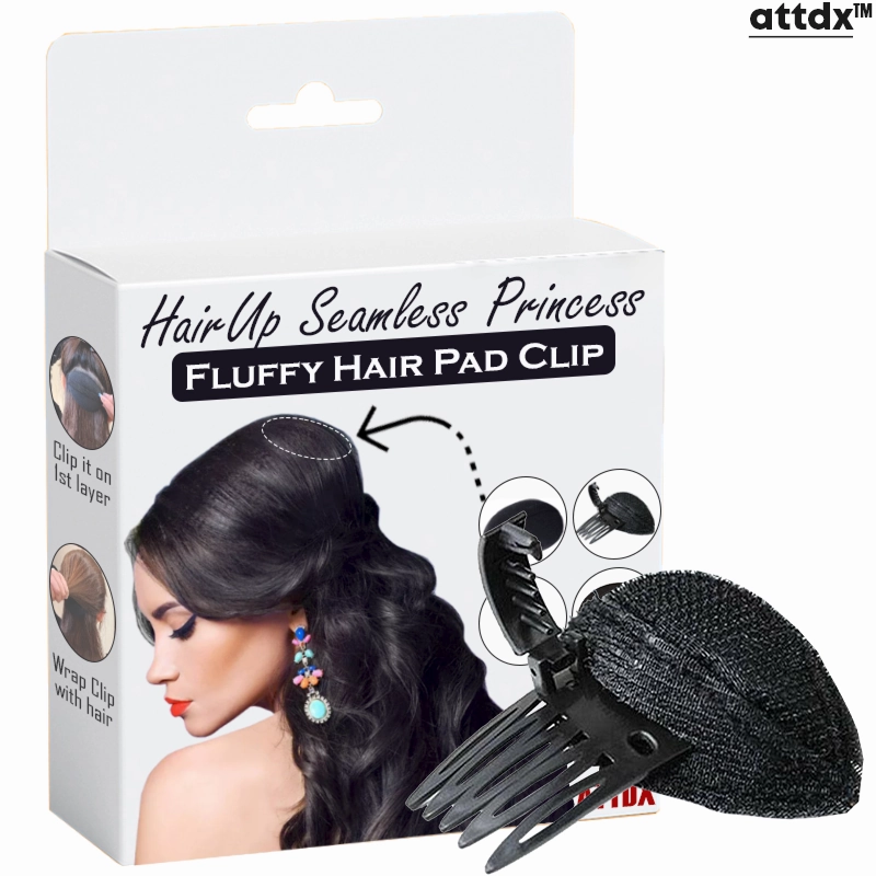 ATTDX HairUp Seamless Princess Fluffy Hair Pad Clip