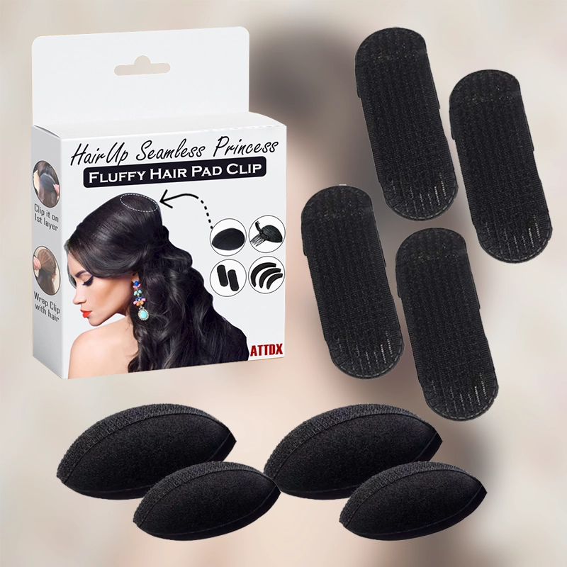 ATTDX HairUp Seamless Princess Fluffy Hair Pad Clip