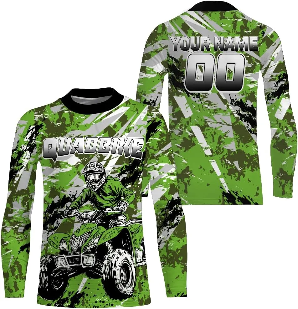 ATV Motocross Racing Jersey Youth ATV Quad Bike Shirt UPF30  Motorcycle Kid Men Women Extreme Off-Road Racing Jersey MX01