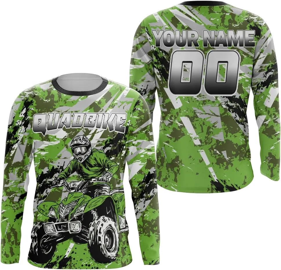 ATV Motocross Racing Jersey Youth ATV Quad Bike Shirt UPF30  Motorcycle Kid Men Women Extreme Off-Road Racing Jersey MX01