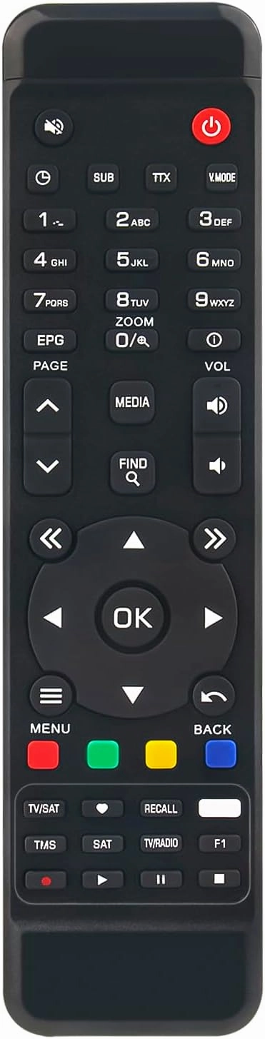 AULCMEET New Replace Remote Control Work for CCC AMIKO Receivers fit for Amiko Mini HD265,Mini 4K UHD S2X Remote Controller