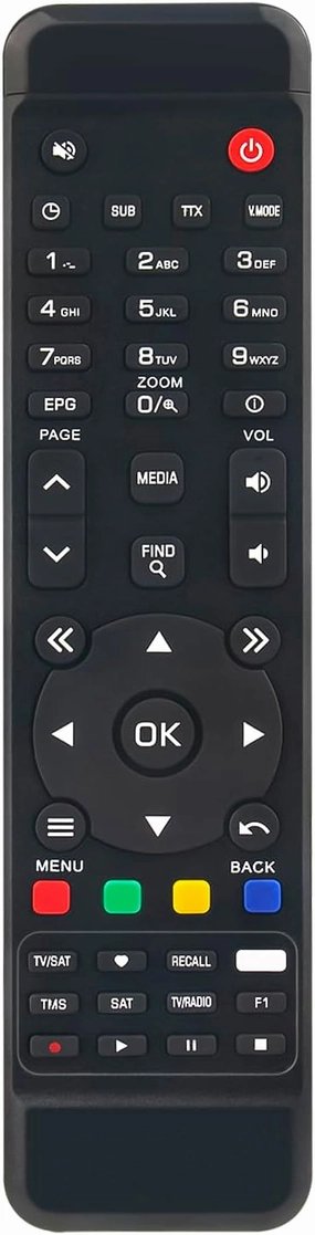 AULCMEET New Replace Remote Control Work for CCC AMIKO Receivers fit for Amiko Mini HD265,Mini 4K UHD S2X Remote Controller