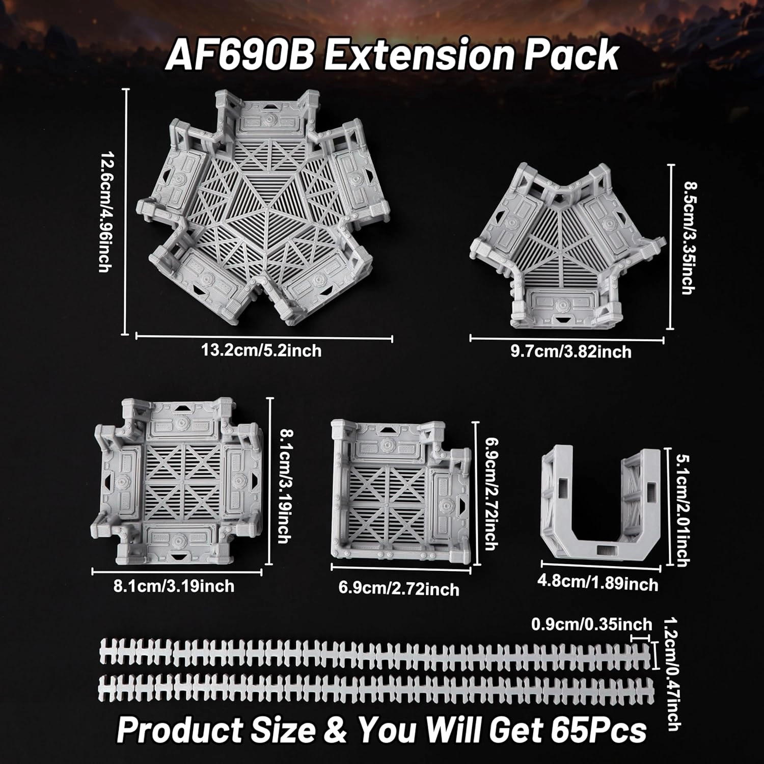 AUSPDICE Sci-Fi Platform Walkways Set – RPG Terrain for Adults, DND Walls and Bridges, Building Blocks for Tabletop RPG Games Like Dungeons and Dragons and Shadowrun-AF690B
