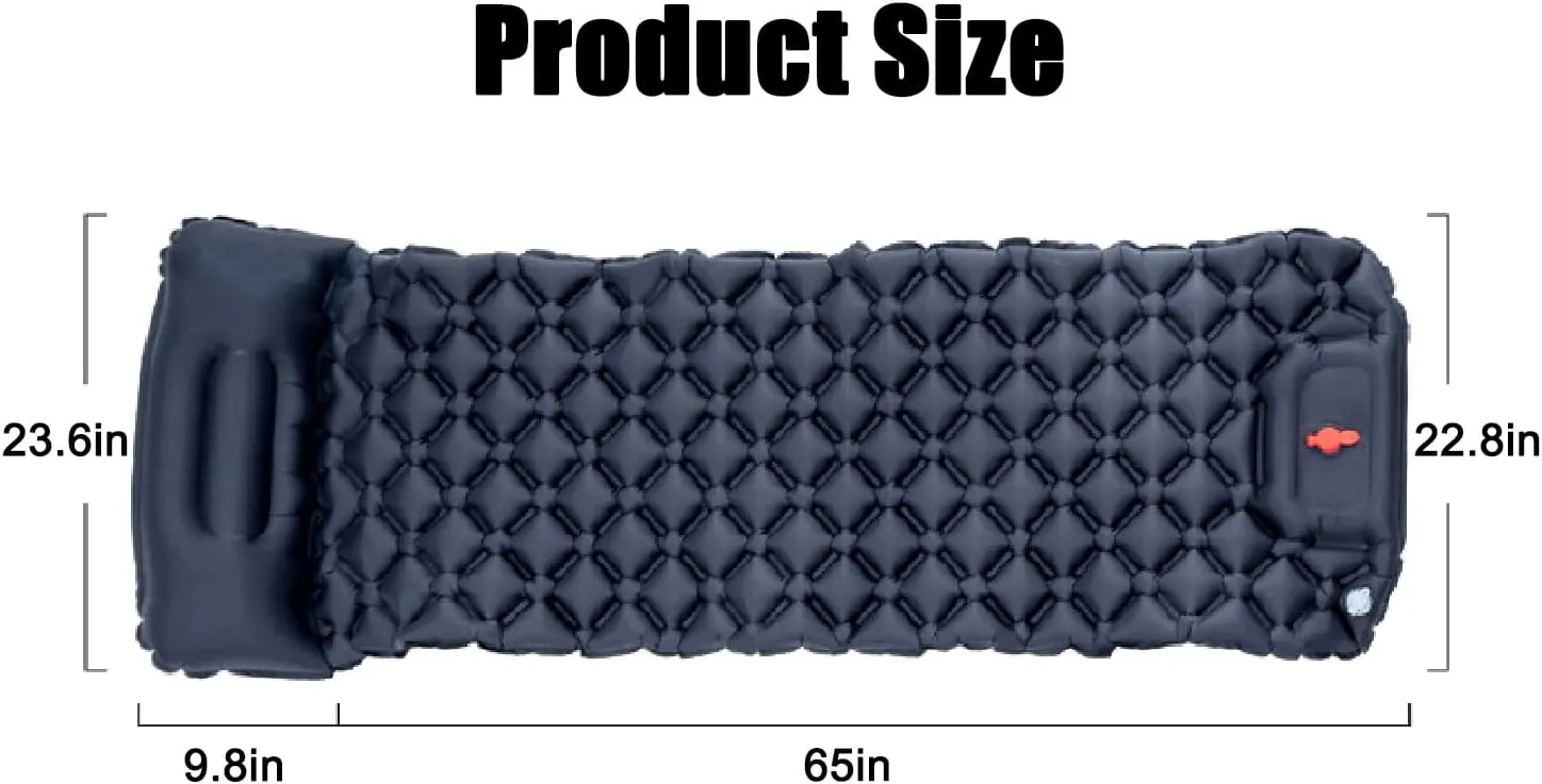 Automatic Inflatable Mattress, Outdoor Camping Tent Sleeping pad, Portable Inflatable Sleeping pad, Single Sleeping pad., 74.8inx23.6in, Navy Blue, 3321612