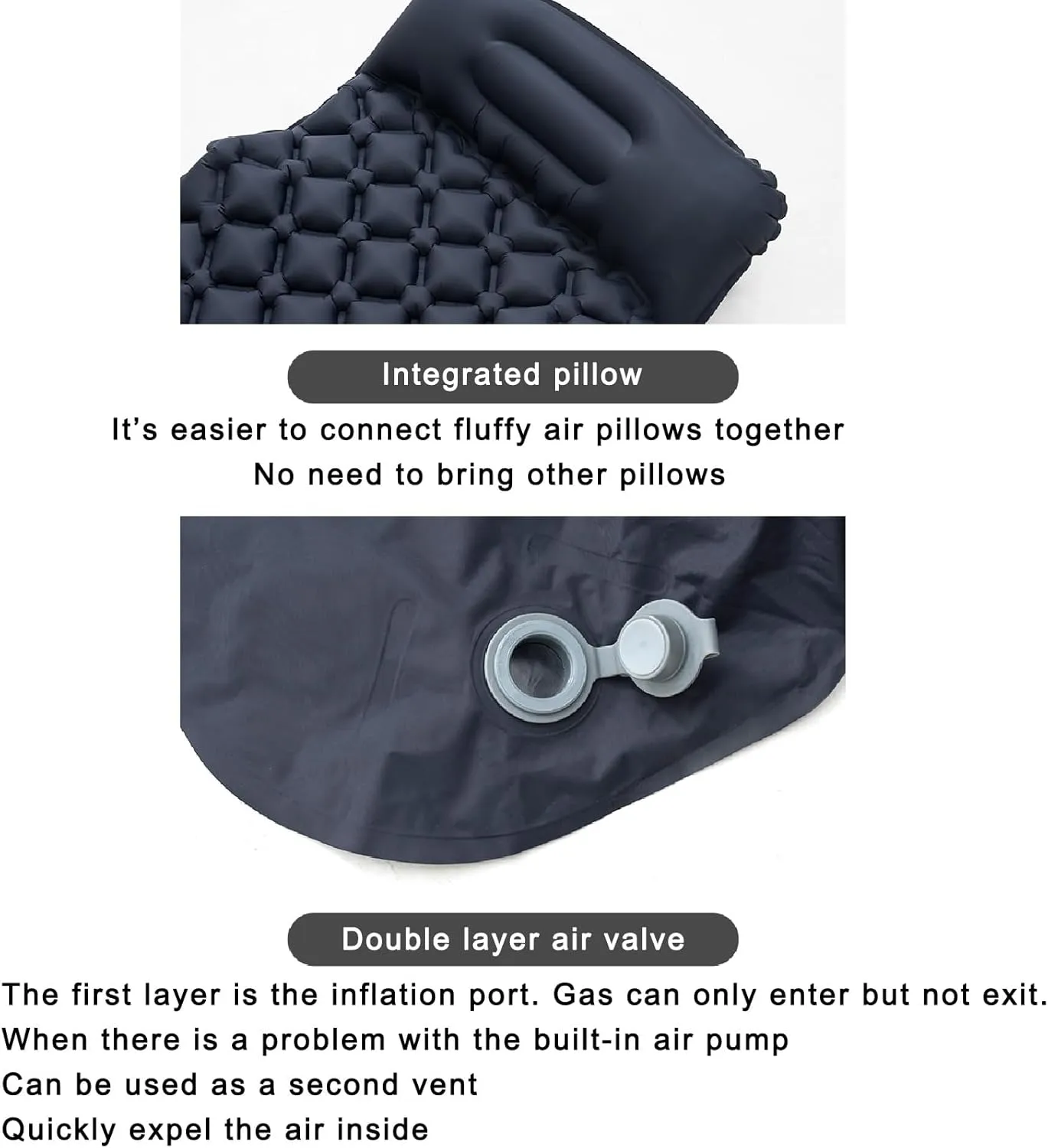 Automatic Inflatable Mattress, Outdoor Camping Tent Sleeping pad, Portable Inflatable Sleeping pad, Single Sleeping pad., 74.8inx23.6in, Navy Blue, 3321612
