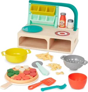 B. toys Mini Chef Pizza-n-Pasta Playset - Pretend Play Pizza & Pasta Play Set Food Toys for Kids 3 Years 