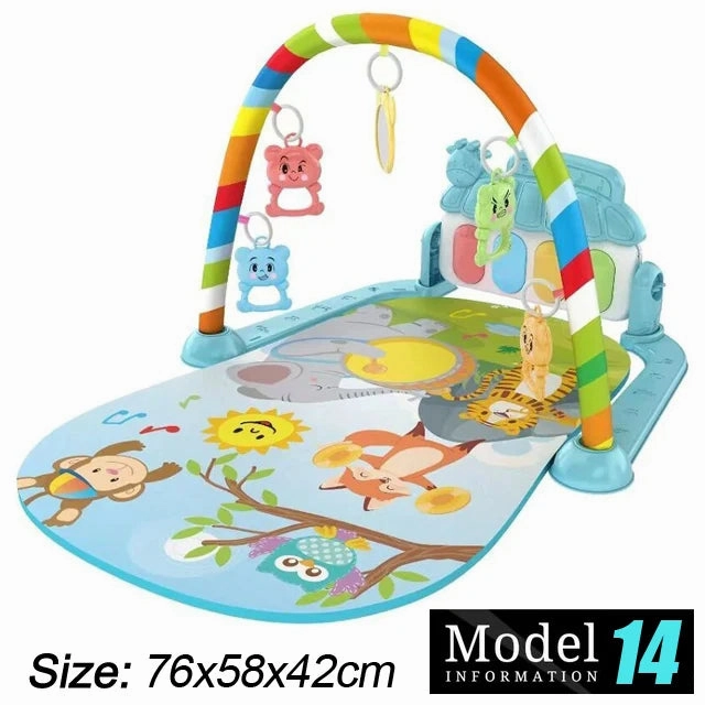 Baby Activity Gym Music Rack Early Education Toy Gifts Newborn 0-36 Months Piano Keyboard Infant Crawling Blanket Pedal Play Mat