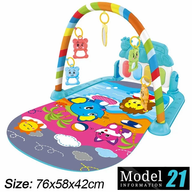 Baby Activity Gym Music Rack Early Education Toy Gifts Newborn 0-36 Months Piano Keyboard Infant Crawling Blanket Pedal Play Mat