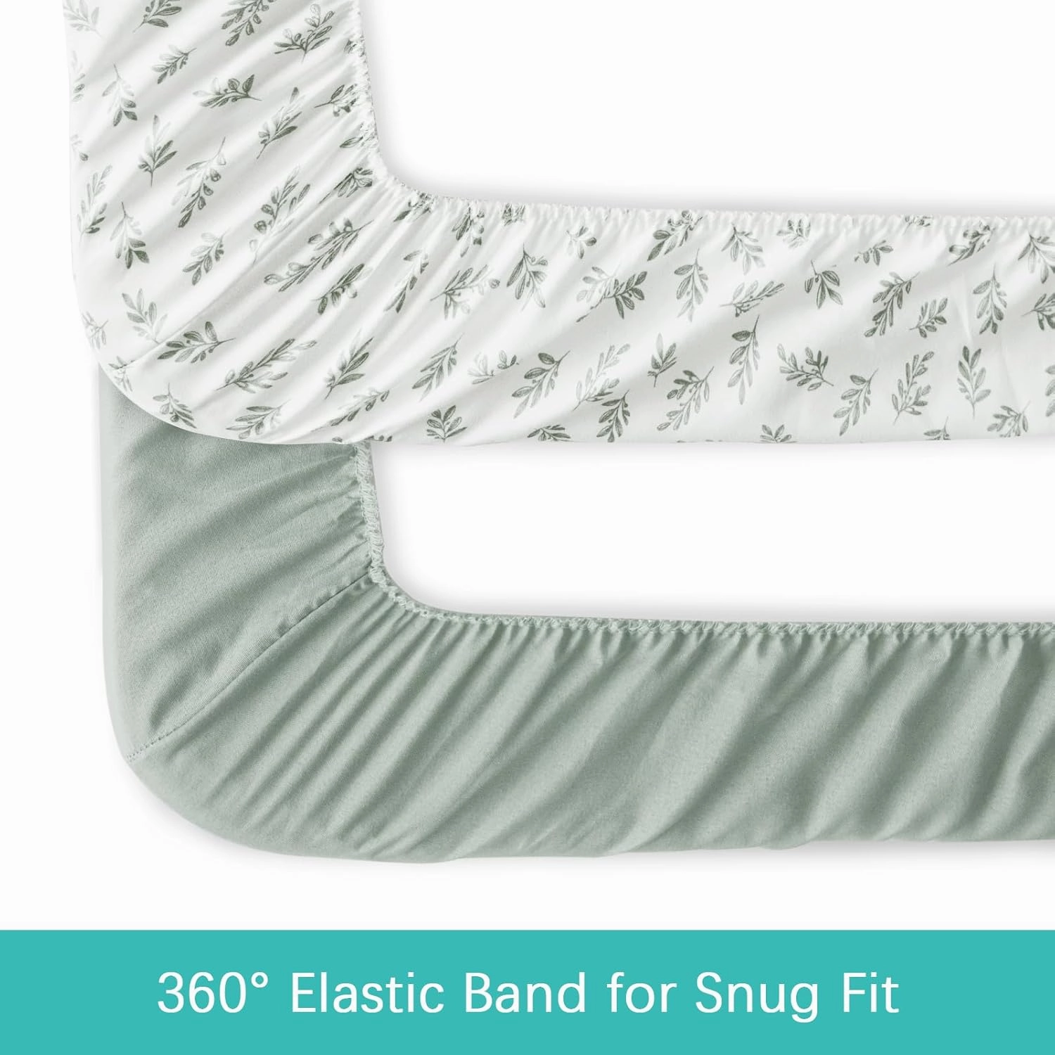 Baby Bassinet Sheets 4 Pack Fit for Airclub, Newton, Ezebaby, Besrey, BabyBond, and Bellababy Bassinet, Ultra Soft & Skin-Friendly, Green