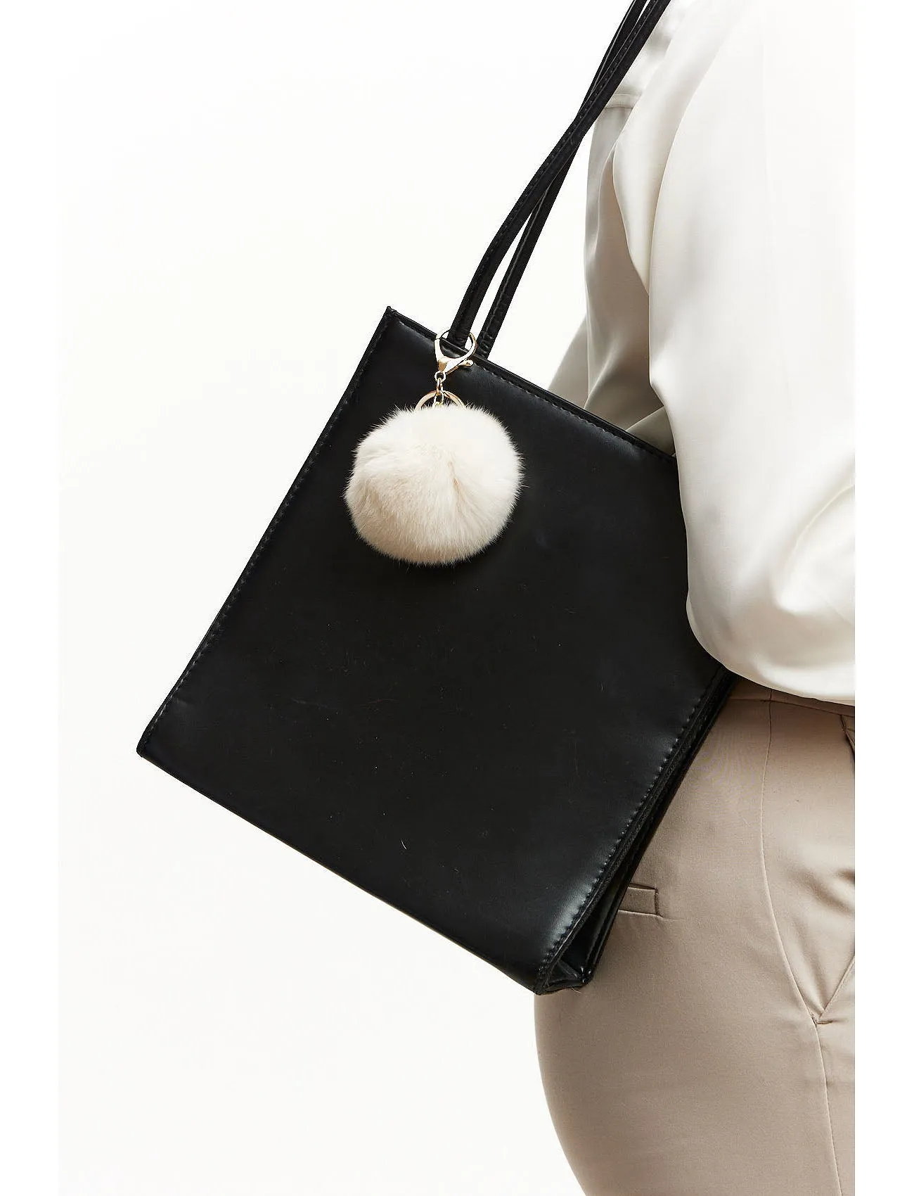 Bagcharm from fur - beige