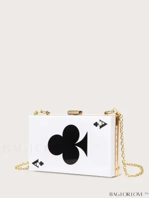 BagForLove - Compact Card Pattern Chain Box Bag