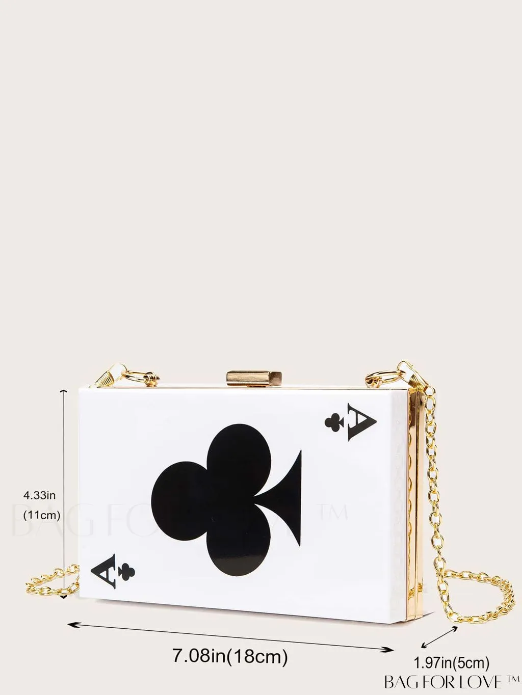 BagForLove - Compact Card Pattern Chain Box Bag