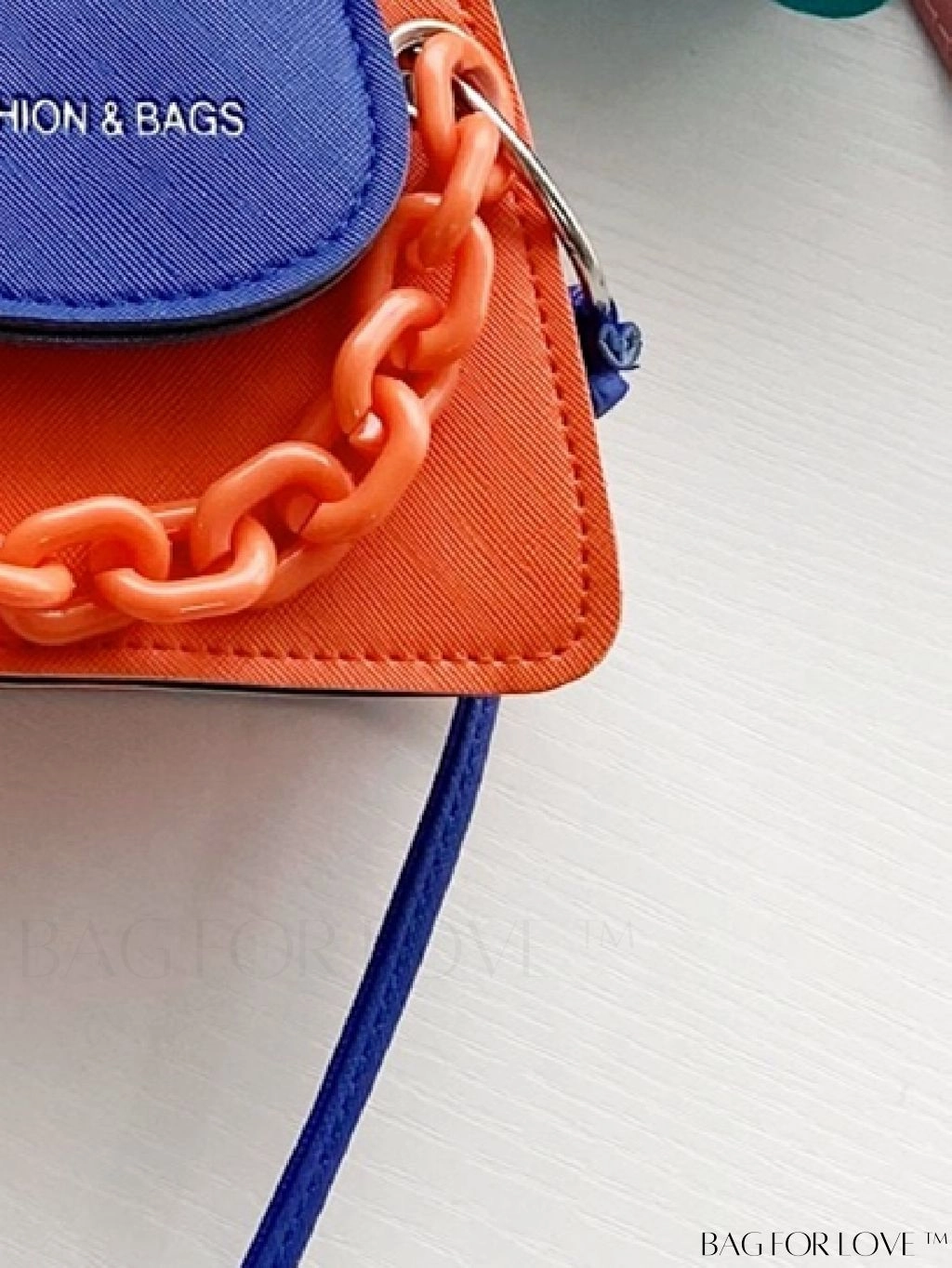 BagForLove - Compact Embossed Two-Tone Satchel Bag
