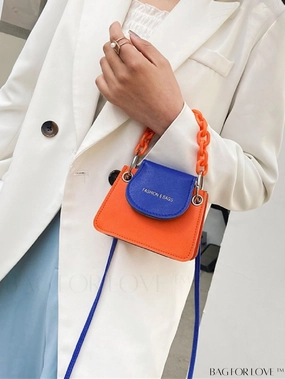 BagForLove - Compact Embossed Two-Tone Satchel Bag