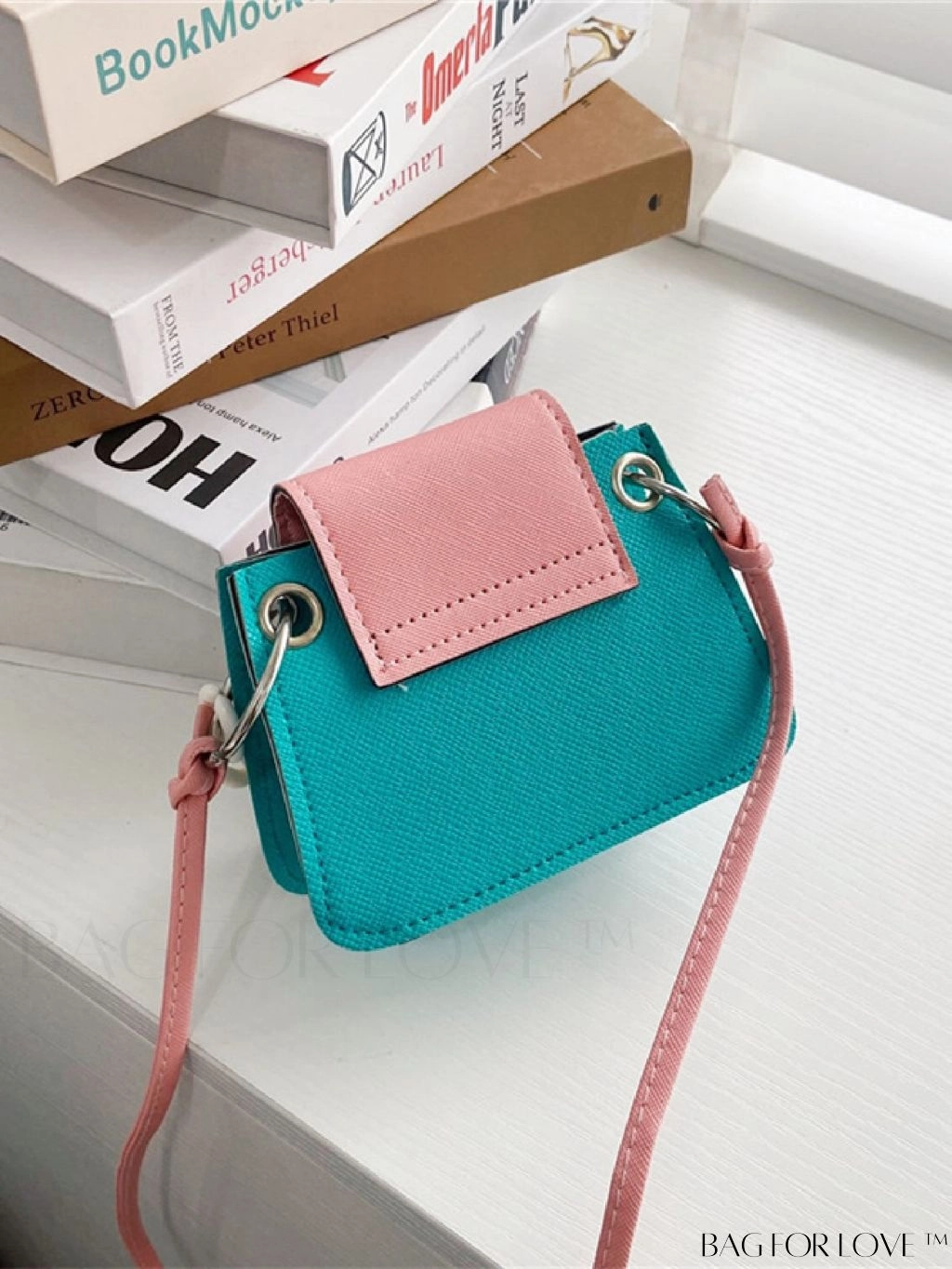 BagForLove - Compact Embossed Two-Tone Satchel Bag