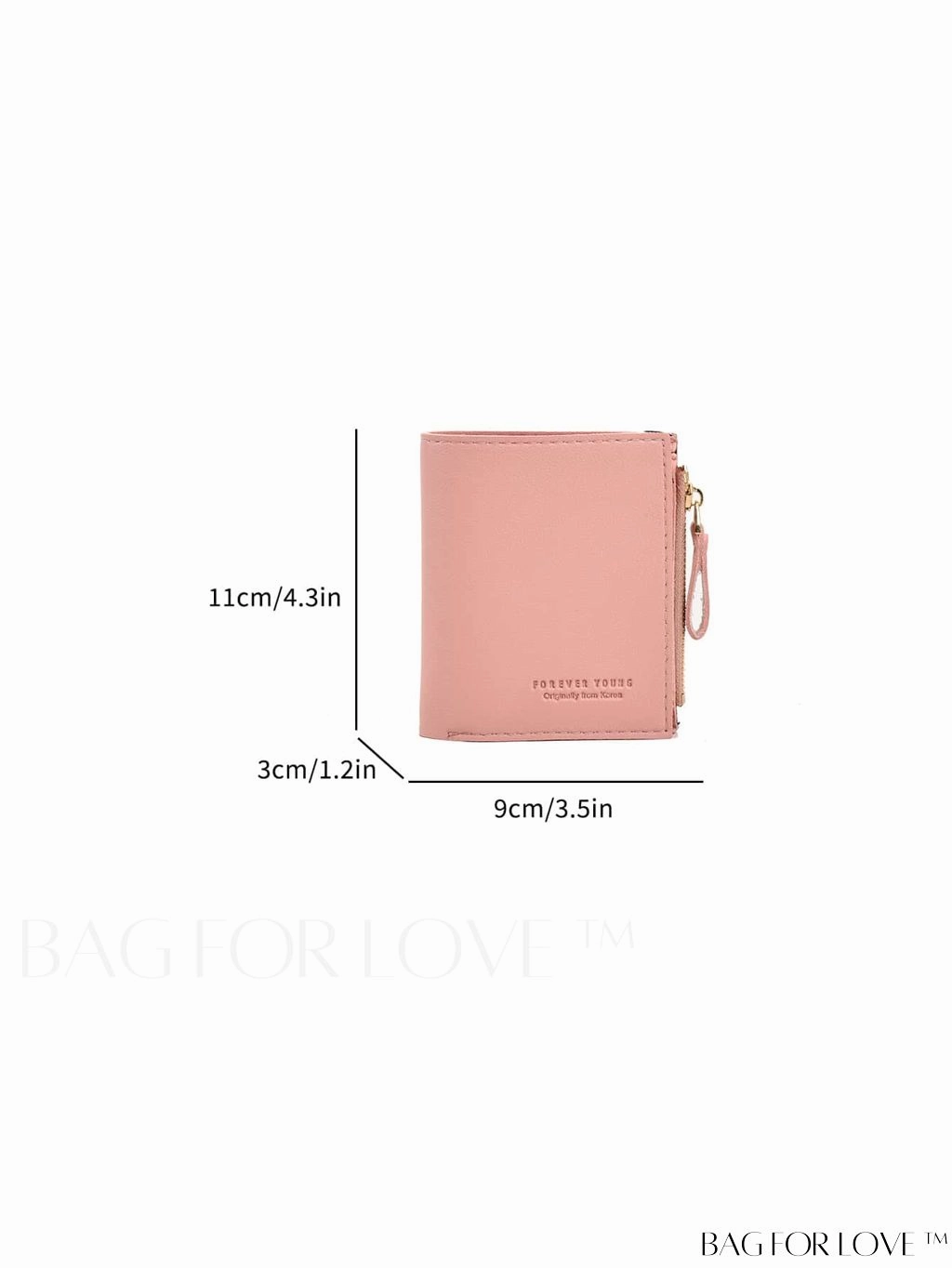 BagForLove - Stylish Square Zipper Purse: Compact Ladys Wallet with Sleek Design