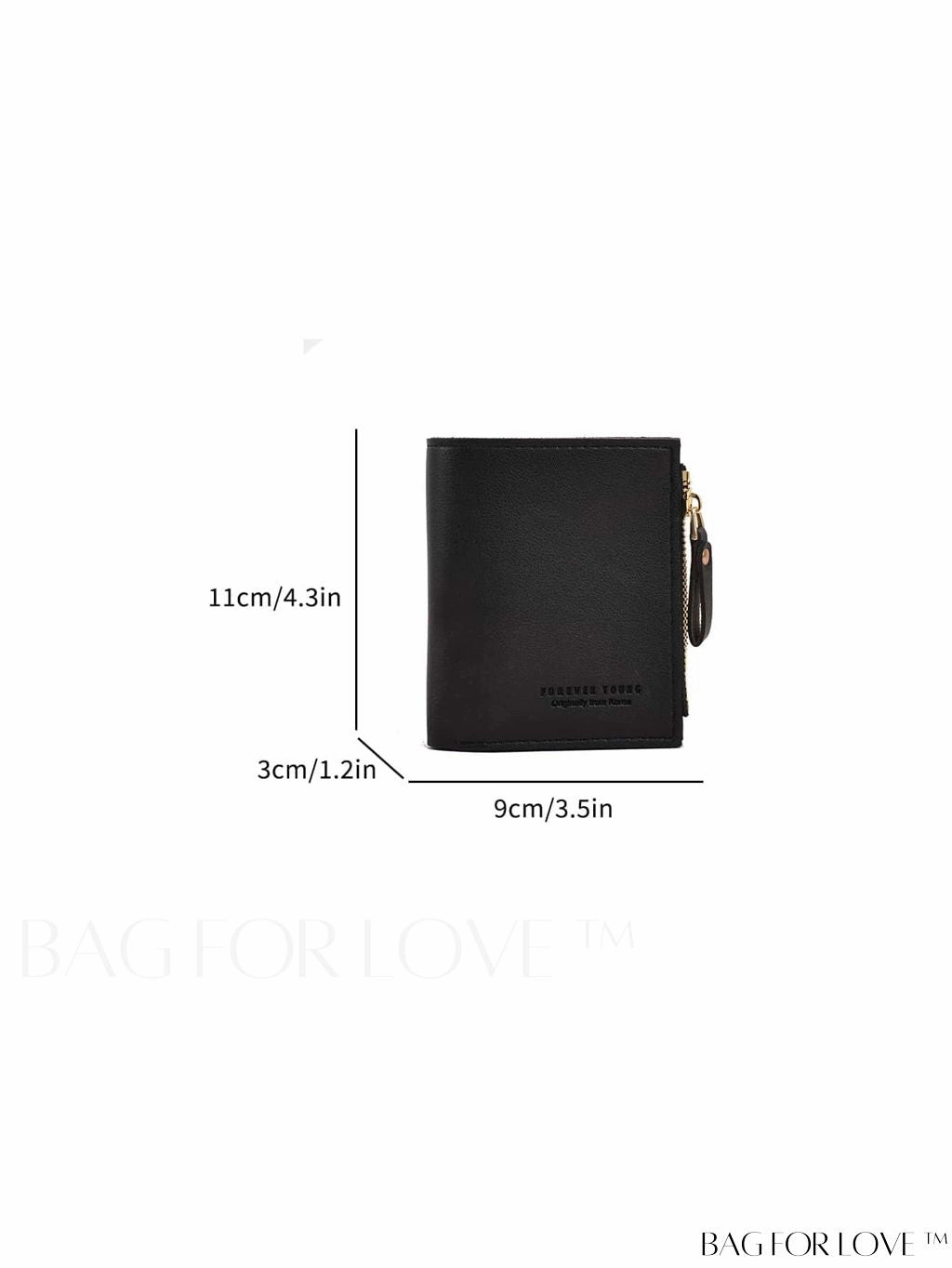 BagForLove - Stylish Square Zipper Purse: Compact Ladys Wallet with Sleek Design