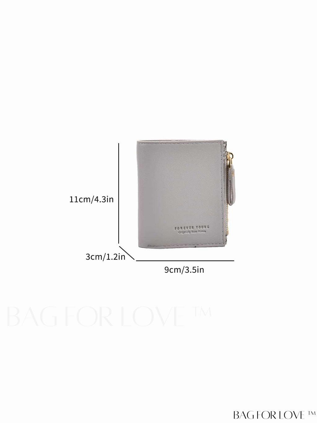 BagForLove - Stylish Square Zipper Purse: Compact Ladys Wallet with Sleek Design