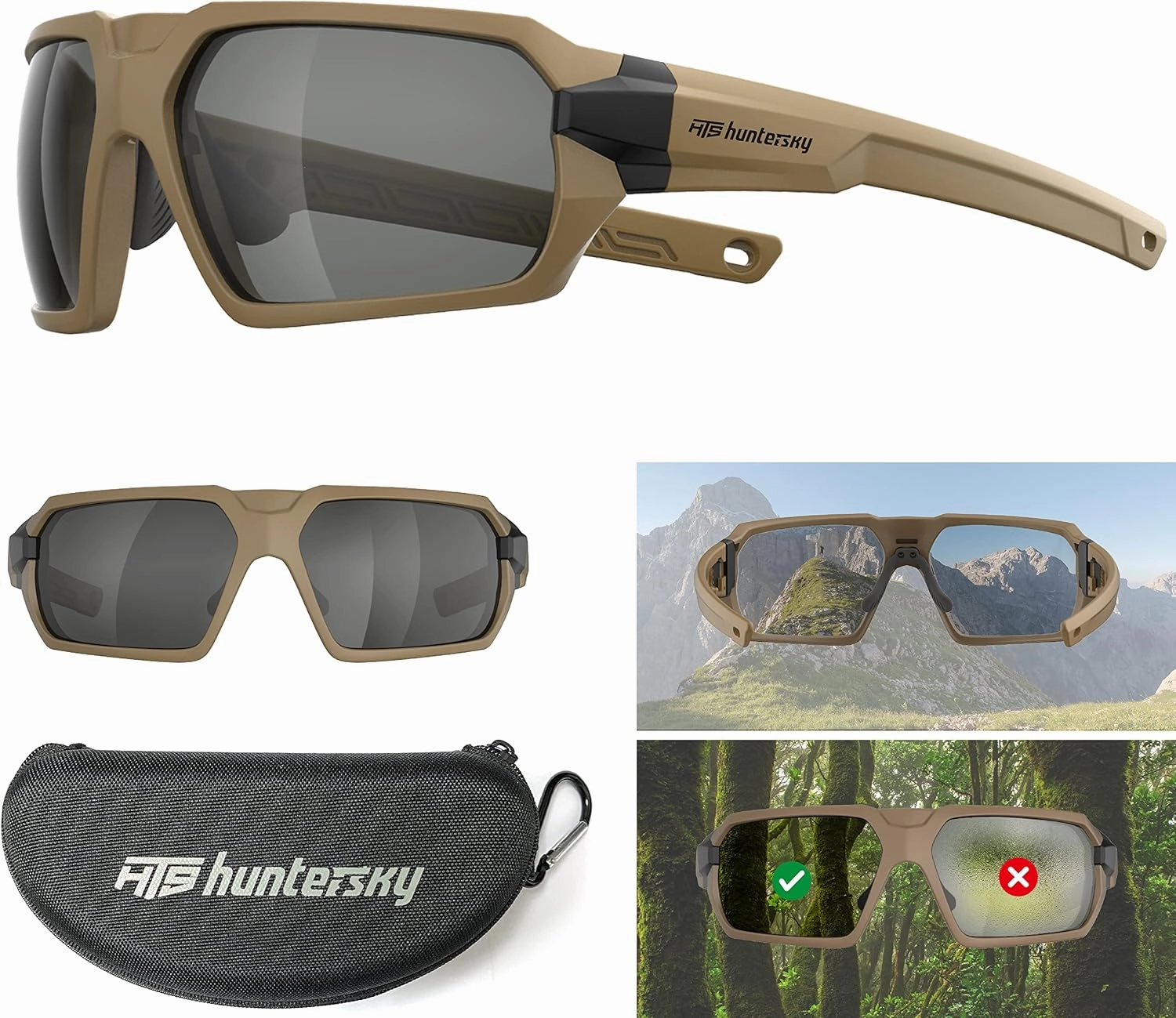 Ballistic Tactical Impact Protection Anti Fog Shooting Glasses Military Grade Airsoft Range…