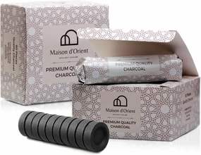 Bamboo Charcoal Briquettes for Bakhoor Incense Burner - Small Charcoal Tablets for Frankincense and Resin Incense