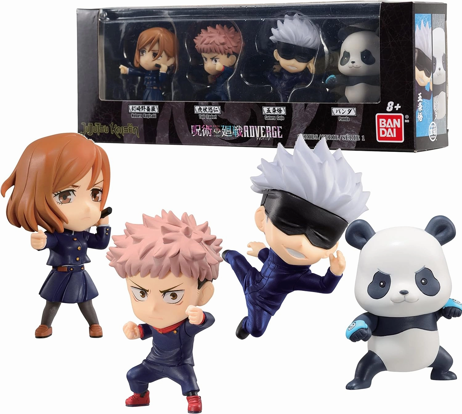Bandai Namco - Jujutsu Kaisen - Nobara Kugisaki, Yuji Itadori, Satoru Gojo, and Panda, Adverge Figure Box (Set B)