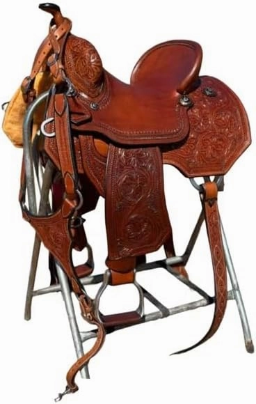 Barrel Racing Western Horse Saddle Wooden Tree Handmade Premium Leather Comfort Horse Trail Equestrian Tooled Carved Horse Riding Saddle Size: 10"-18 inches Seat Available, AF13