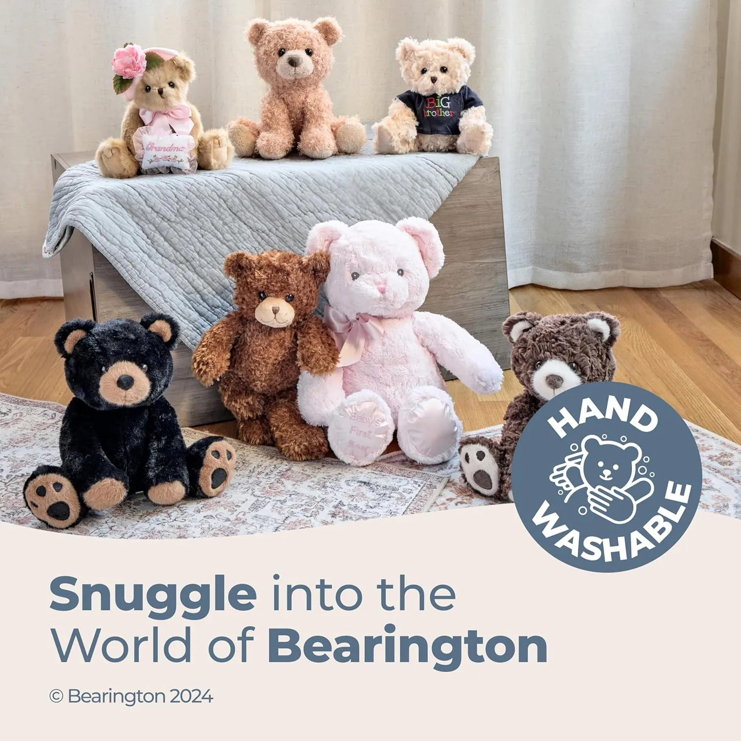 Bearington Baby's First Teddy Bear Plush, 18 Inch Stuffed Animal for Girls, Teddy Bear for Baby, Infant, Newborn