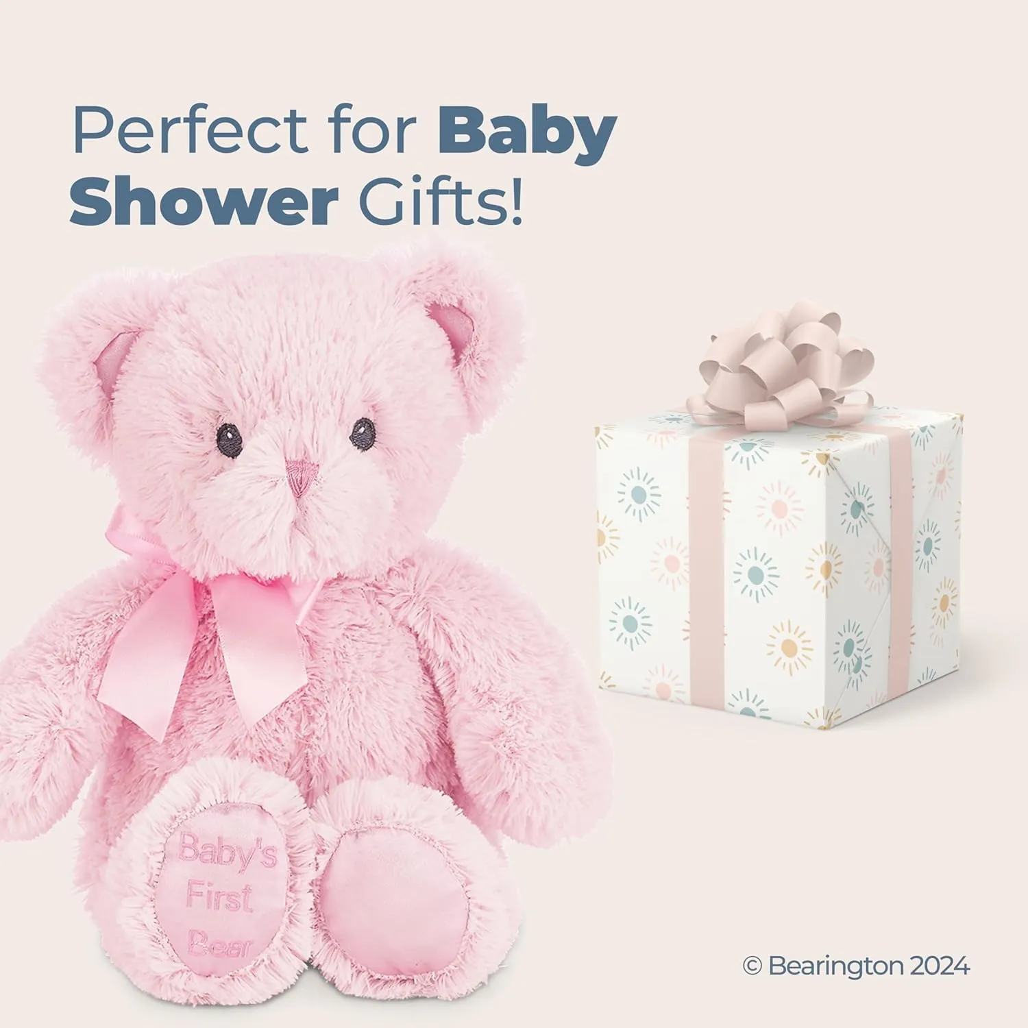 Bearington Baby's First Teddy Bear Plush, 18 Inch Stuffed Animal for Girls, Teddy Bear for Baby, Infant, Newborn