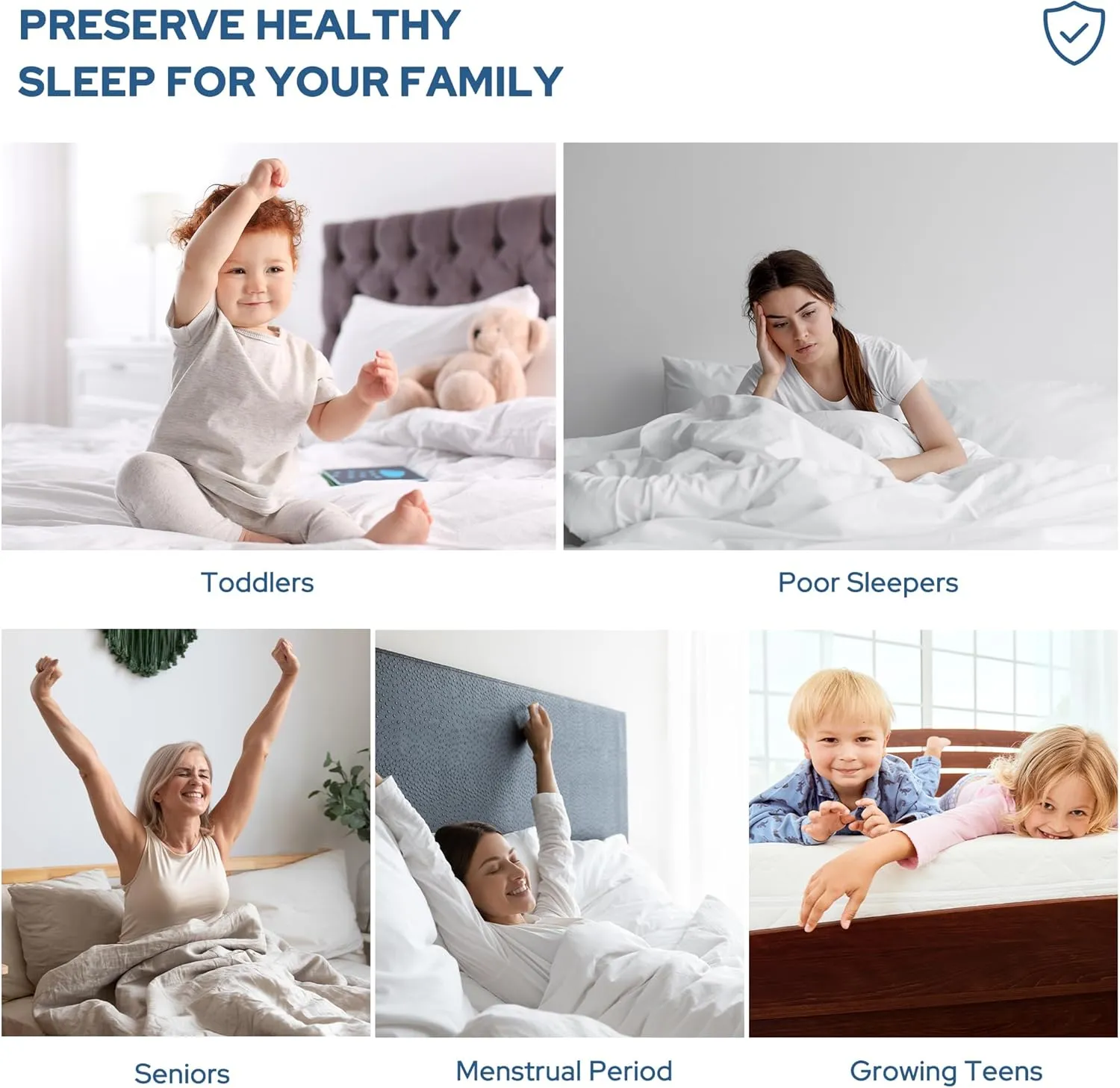 BEDLORE Waterproof Mattress Protector, King Size Noiseless Mattress Pad with Deep Pocket Fitted Up to 6-18 inches, Soft Noiseless Bed Mattress Cover Washable for Home, Bedroom, Hotel (White)
