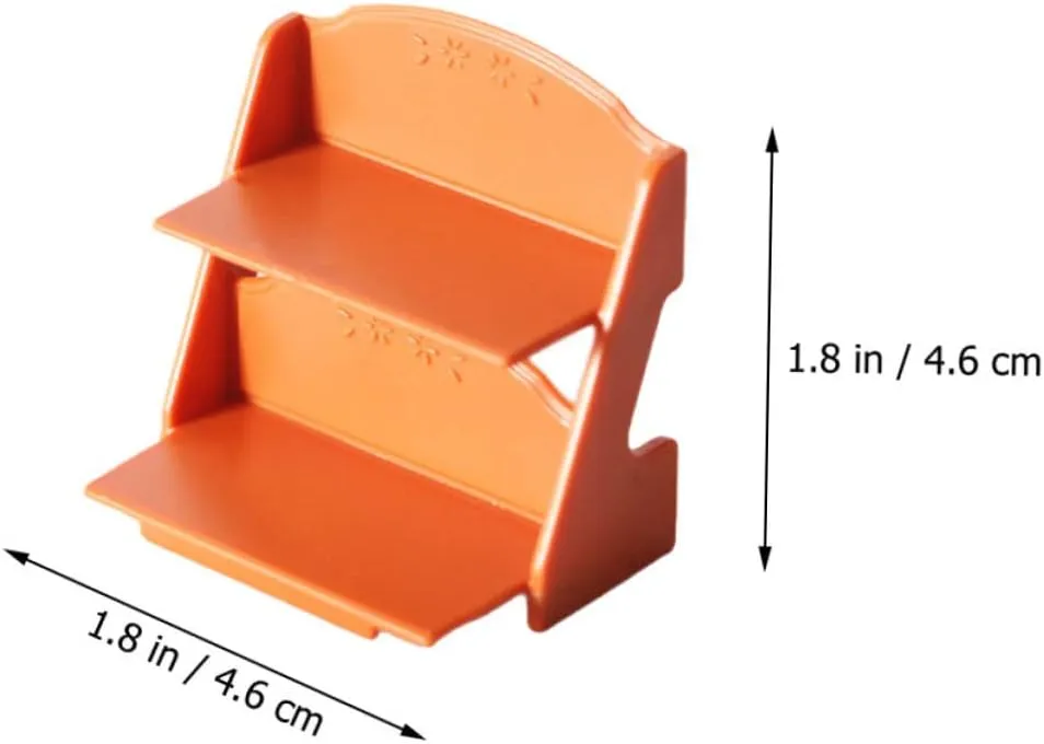 BESPORTBLE 2sets Dollhouse Accessories Set Mini Flower Stand Shelves for Room Decor 2pcs*2