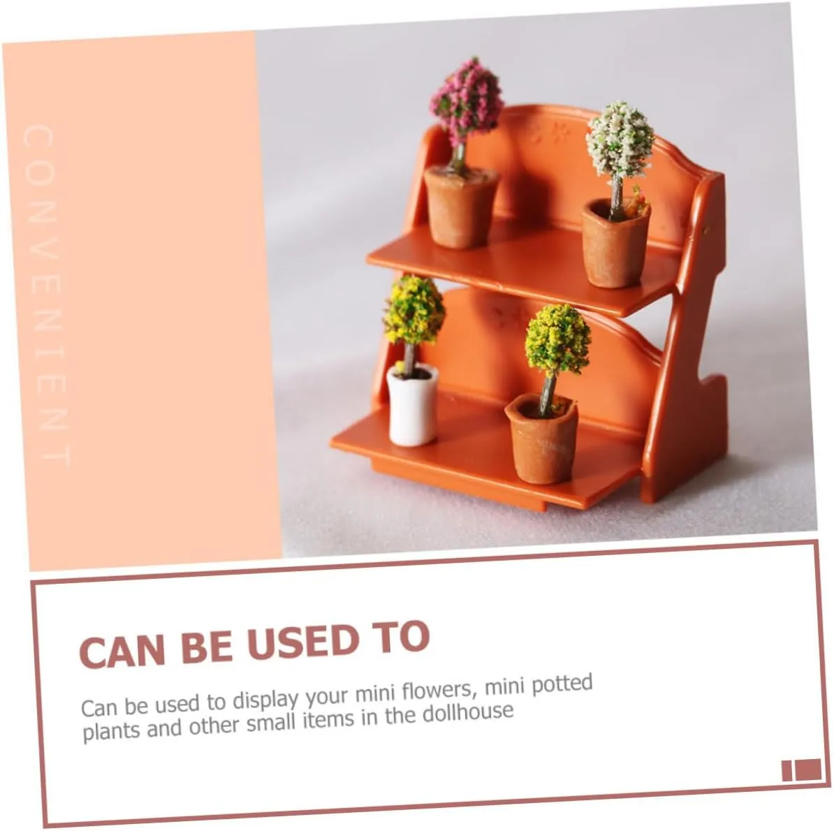 BESPORTBLE 2sets Dollhouse Accessories Set Mini Flower Stand Shelves for Room Decor 2pcs*2