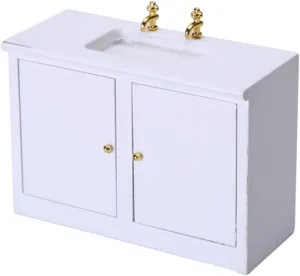 BESPORTBLE 3 pcs Miniature Washing Table Set Small House Model Bathroom Sink Accessory for Dollhouse Decoration Realistic Design for Imagination and Playtime Fun