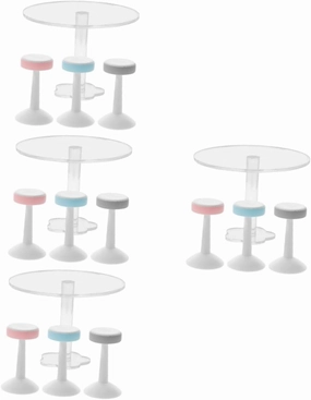 BESPORTBLE 1 Set Scale Plastic Table and Chair Model for Dollhouse Decor for Creating Lifelike Scenes Miniature Homes for Collectors and Miniature Enthusiasts