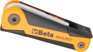 Beta 96 AS/BG7 7- Piece Fold-Up Hex Key Set, SAE 3/32"- 3/8"