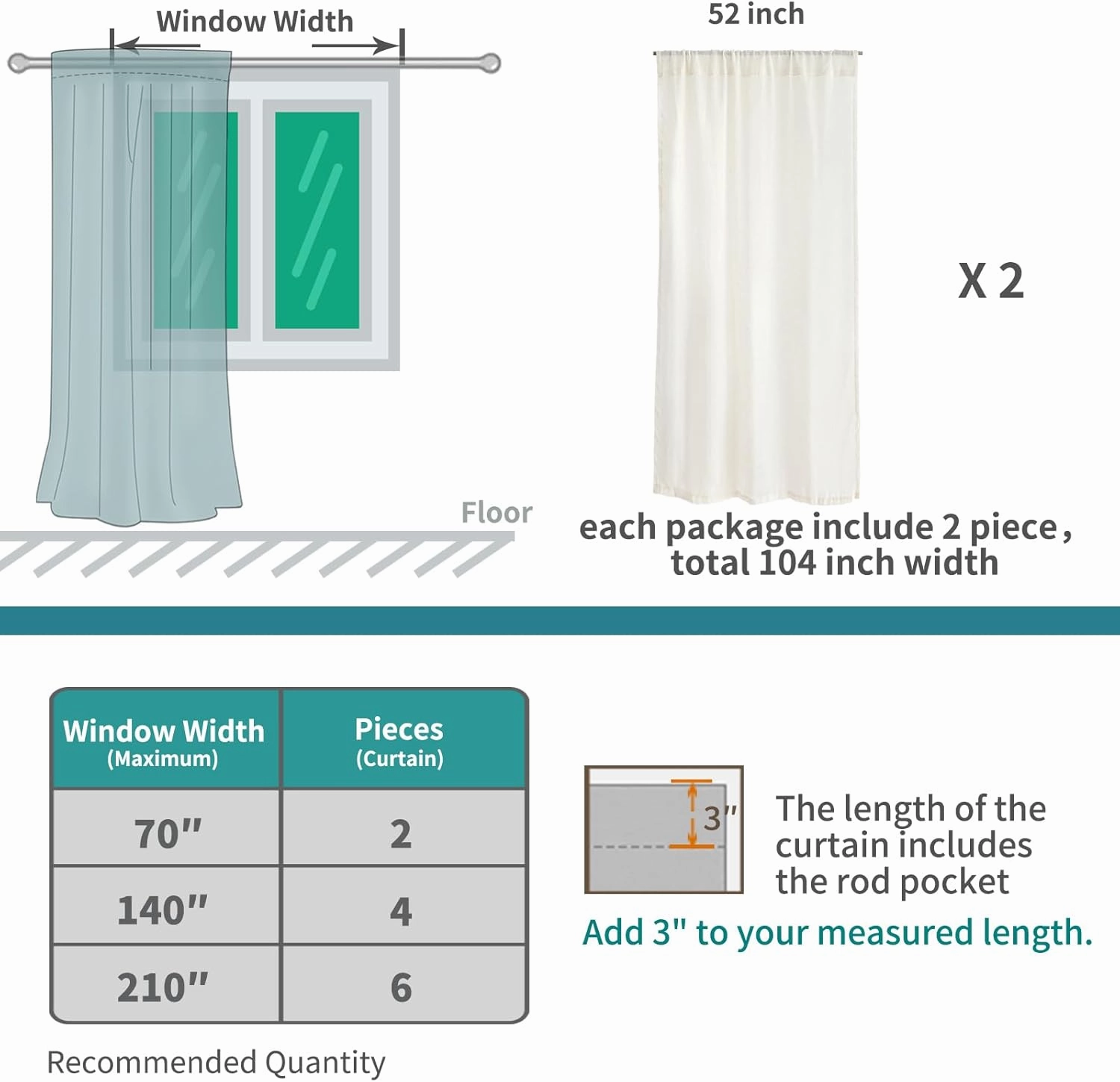 BGment Oatmeal Semi Sheer Curtains for Living Room 84 Inch Length 2 Panels Set - Rod Pocket Linen Drapes Camel Light Filtering Window Treatments for Bedroom Dining Farmhouse Lightweight, 52 X 84 Inch